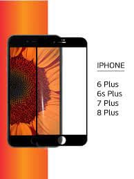 Защитное стекло 5D с полной проклейкой на iphone 6 Plus/6S Plus/7 Plus/8 Plus чёрное, артикул 00533 — запчасть GSM28.RU
