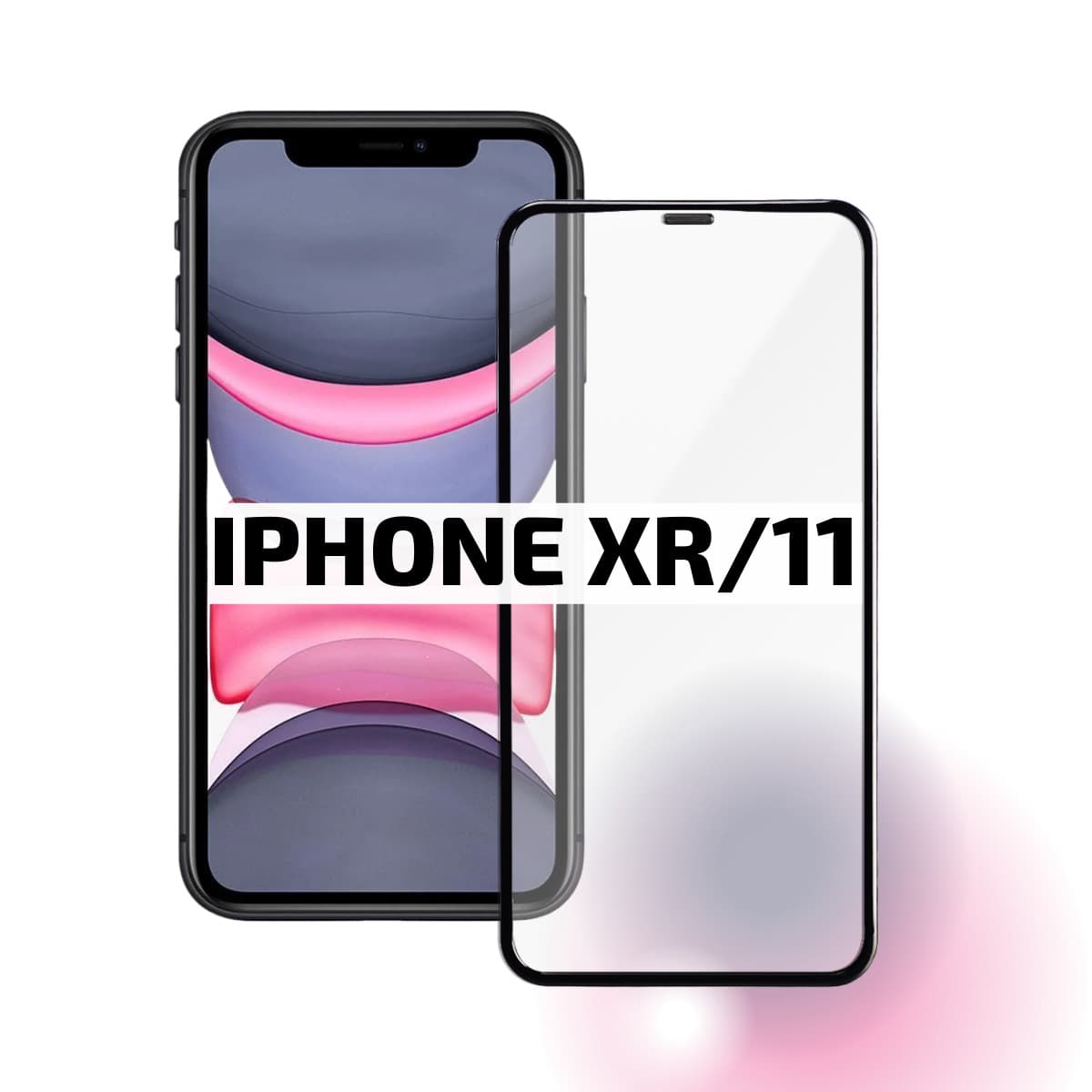 Защитное стекло 5D с полной проклейкой на iphone XR/11 (6.1) чёрное, артикул 00541 — запчасть GSM28.RU