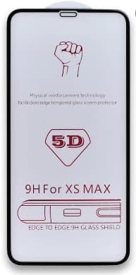 Защитное стекло 5D с полной проклейкой на iphone XS MAX/11 PRO MAX (6.5) чёрное, артикул 00546 — запчасть GSM28.RU