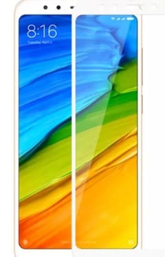 Защитное стекло 5D с полной проклейкой на Xiaomi Redmi Note 5 / Note 5 Pro Белое, артикул 00660 — запчасть GSM28.RU