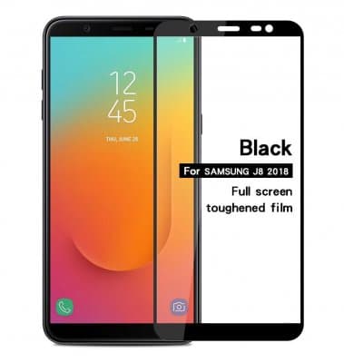Защитное стекло 5D с полной проклейкой на Samsung J810 J8 2018 Черное, артикул 00739 — запчасть GSM28.RU