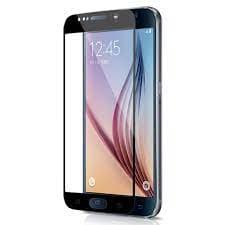 Защитное стекло 5D с полной проклейкой на Samsung S6  Черное, артикул 00751 — запчасть GSM28.RU
