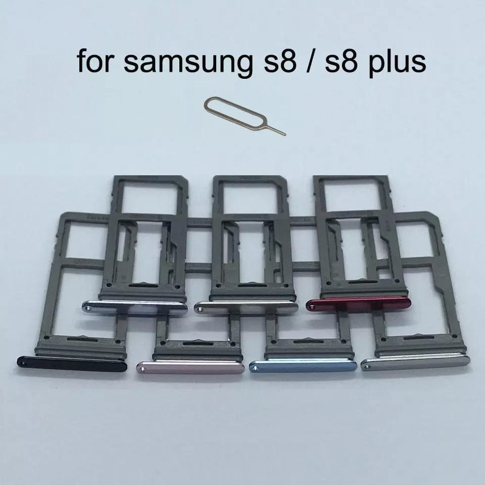 Держатель сим для Samsung G950F/G955F Galaxy S8/S8 Plus (Double sim) (фиолетовый), артикул 00820 — запчасть GSM28.RU
