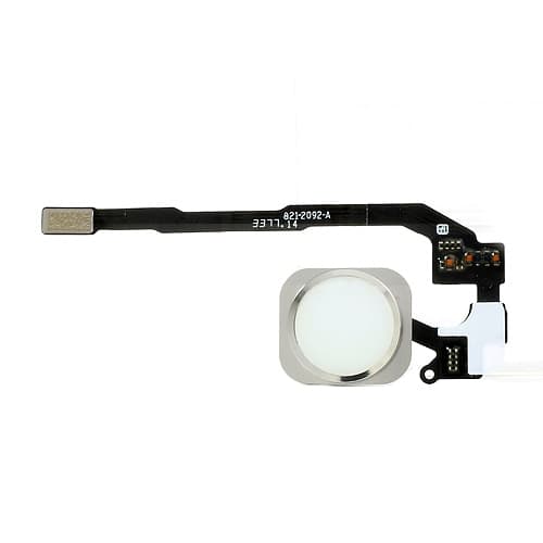 Шлейф для iPhone 5s + кнопка Home (серебро), артикул 00850 — запчасть GSM28.RU