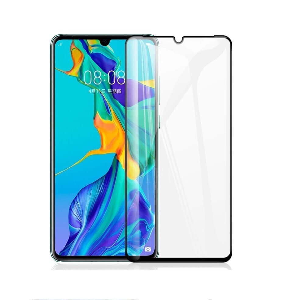 Защитное стекло 5D с полной проклейкой на Huawei Honor 20S/P30/P30 Lite/Nova 4E/Honor 20 Lite Черное, артикул 01135 — запчасть GSM28.RU