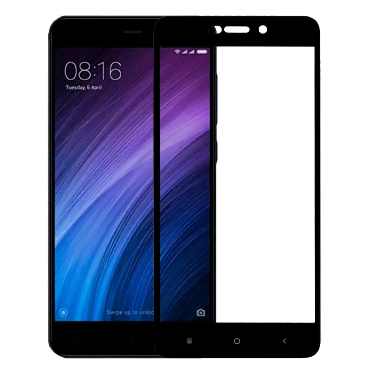 Защитное стекло 5D с полной проклейкой на Xiaomi Redmi 4A Черное, артикул 01146 — запчасть GSM28.RU