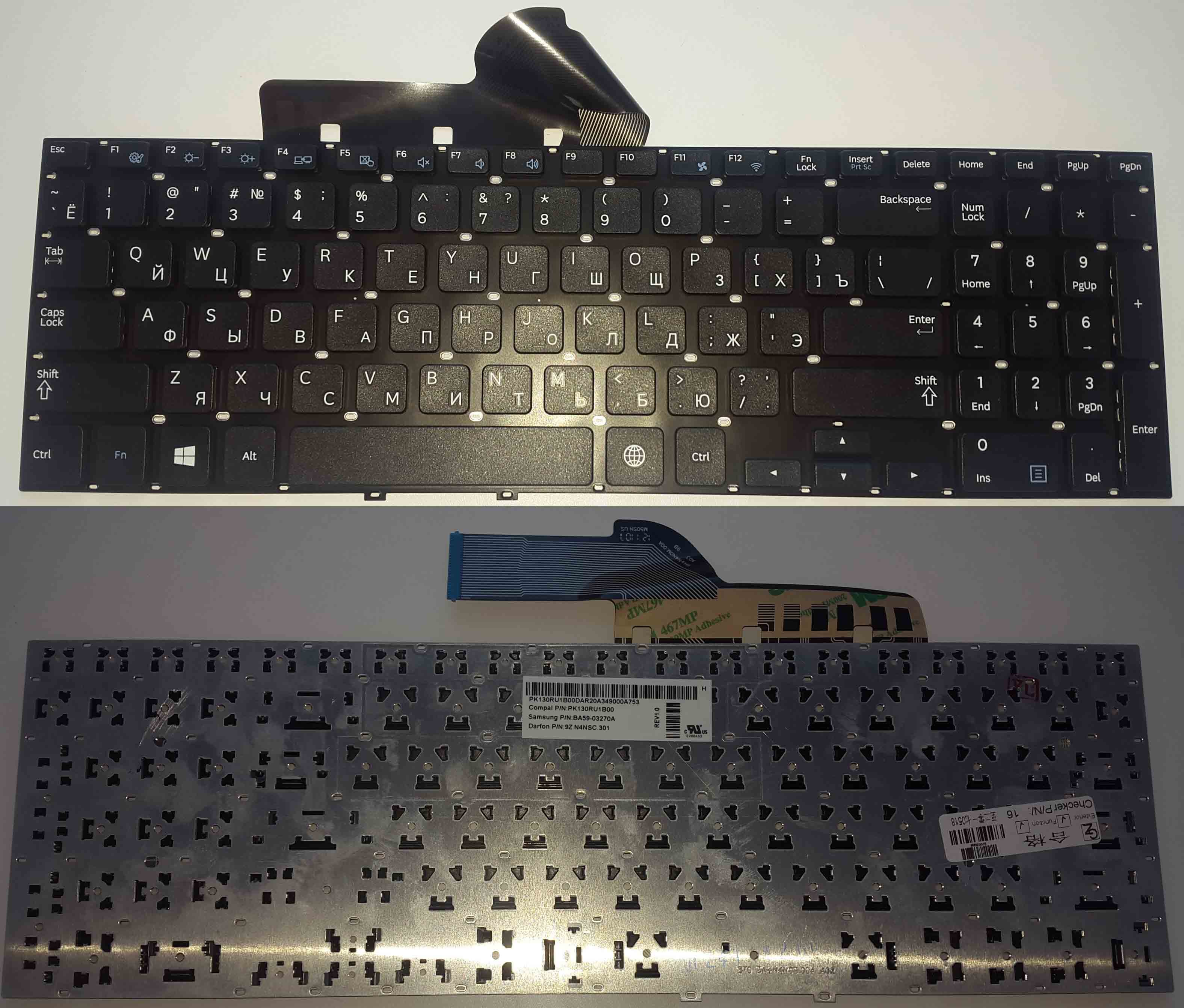 Клавиатура для ноутбука Samsung 355V5C 350V5C 550P5C, артикул 01323 — запчасть GSM28.RU