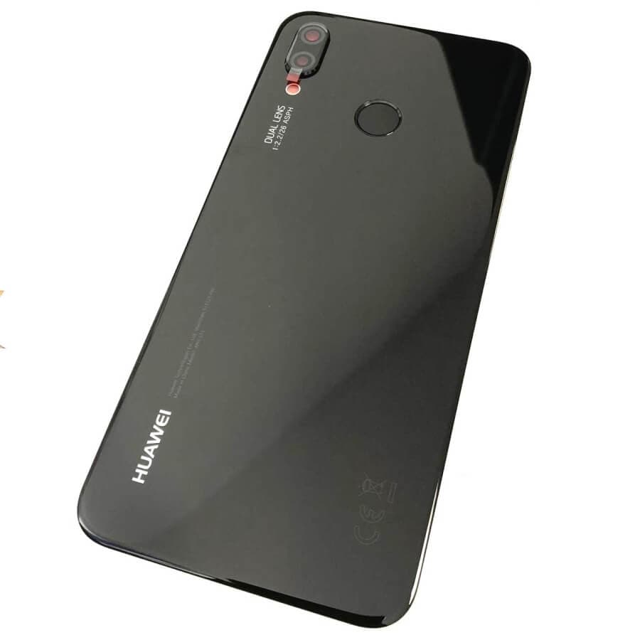 Задняя крышка для Huawei P20 Lite 4G (ANE-LX1) / Nova 3E 4G (ANE-AL00) (черный), артикул 01380 — запчасть GSM28.RU