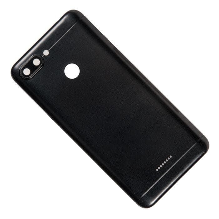 Задняя крышка для Xiaomi Redmi 6 (черный) (1 слот SIM/microSD), артикул 01388 — запчасть GSM28.RU