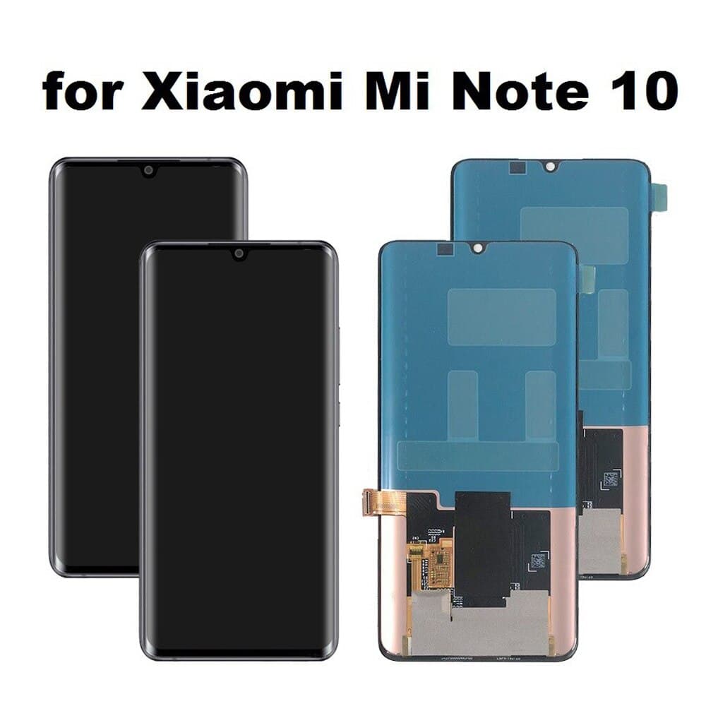 Дисплей для Xiaomi Mi Note 10 / Mi Note 10 Pro / Mi Note 10 Lite + тачскрин (черный) Оригинал, артикул 01496 — запчасть GSM28.RU