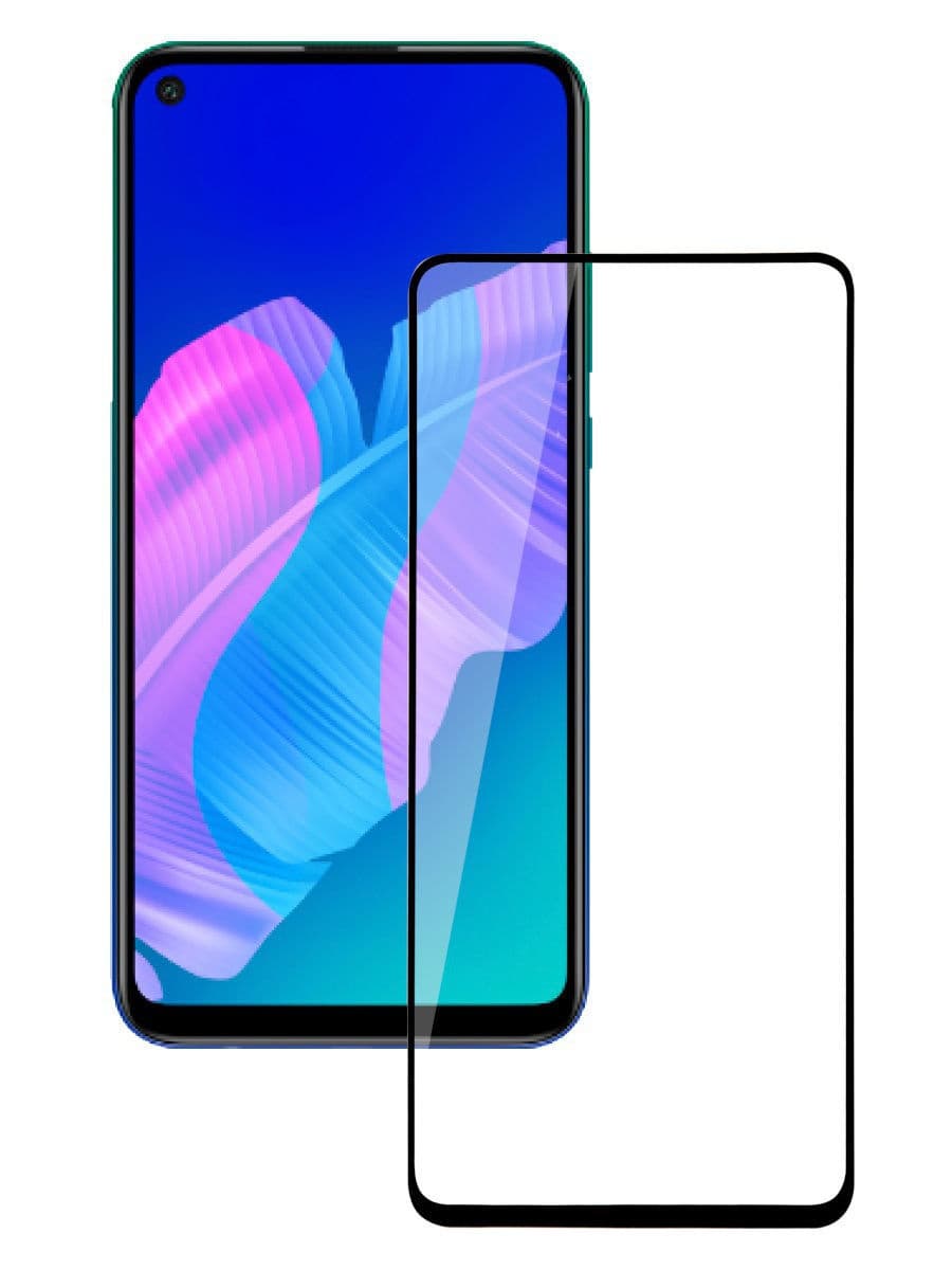 Защитное стекло 5D с полной проклейкой на Huawei P40 Lite E / Honor 9C / Y7P / Play 3 Черное, артикул 01650 — запчасть GSM28.RU