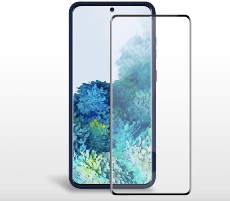 Защитное стекло 5D с полной проклейкой на Samsung S20 FE Черное, артикул 01694 — запчасть GSM28.RU