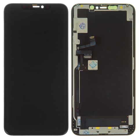 Дисплей для iPhone 11 Pro Max + тачскрин черный с рамкой (In-Cell), артикул 01747 — запчасть GSM28.RU