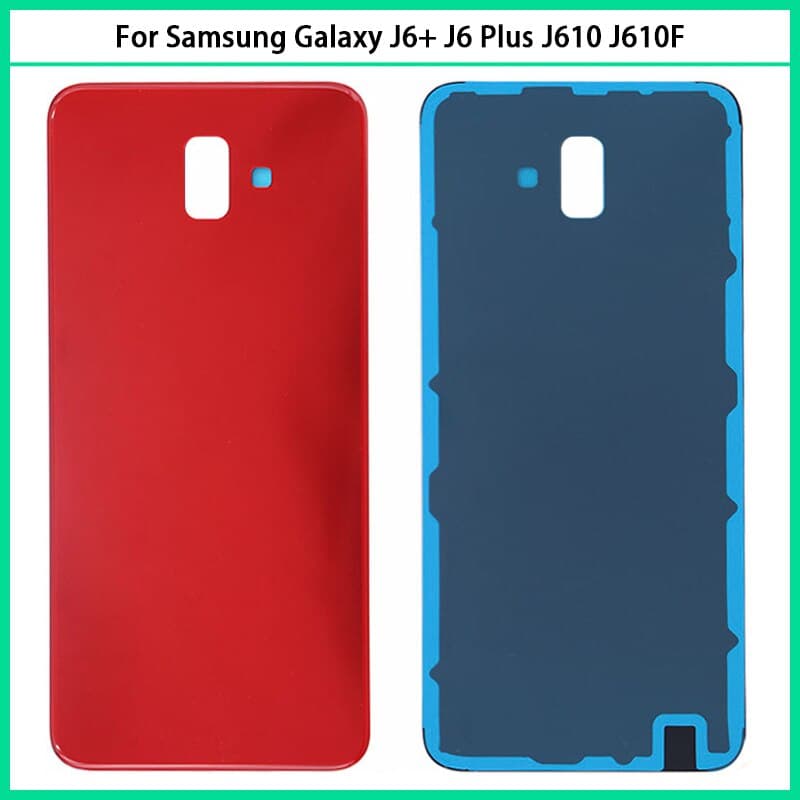 Задняя крышка для Samsung J610 Galaxy J6 Plus (2018) (красный), артикул 02022 — запчасть GSM28.RU