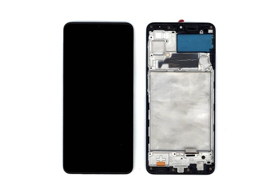 Дисплей для Samsung A225F Galaxy A22 в рамке + тачскрин (черный) OLED, артикул 02126 — запчасть GSM28.RU