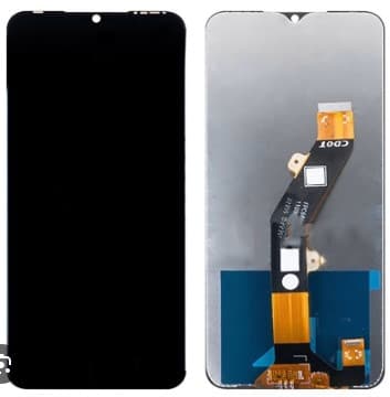 Дисплей для Infinix Hot 30i (X669) / Smart 7 Plus (X6517) / Tecno Pop 7 (BF6) / Itel S23 (S665LN) + тачскрин (черный) Оригинал, артикул 02264 — запчасть GSM28.RU