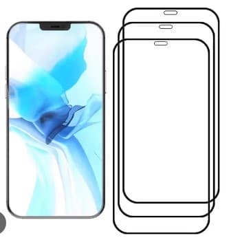 Защитное стекло 5D с полной проклейкой на iphone 14 Pro Max (6.7) чёрное, артикул 02277 — запчасть GSM28.RU
