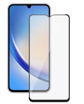 Защитное стекло 5D с полной проклейкой на Samsung A34 / A346 / A25 / A256, артикул 02304 — запчасть GSM28.RU