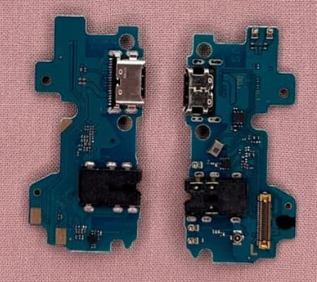 Шлейф (Нижняя плата) для Samsung M325 Galaxy M32 / M225 Galaxy M22 с комп. + разъем зарядки + разъем гарнитуры + микрофон, артикул 02422 — запчасть GSM28.RU
