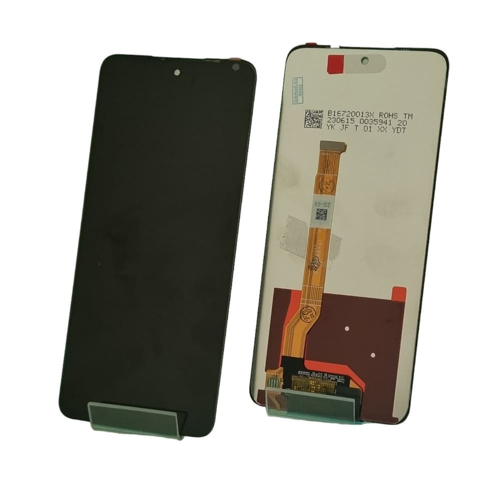 Дисплей для Realme C55 (RMX3710) в рамке + тачскрин (черный) Оригинал, артикул 02718 — запчасть GSM28.RU
