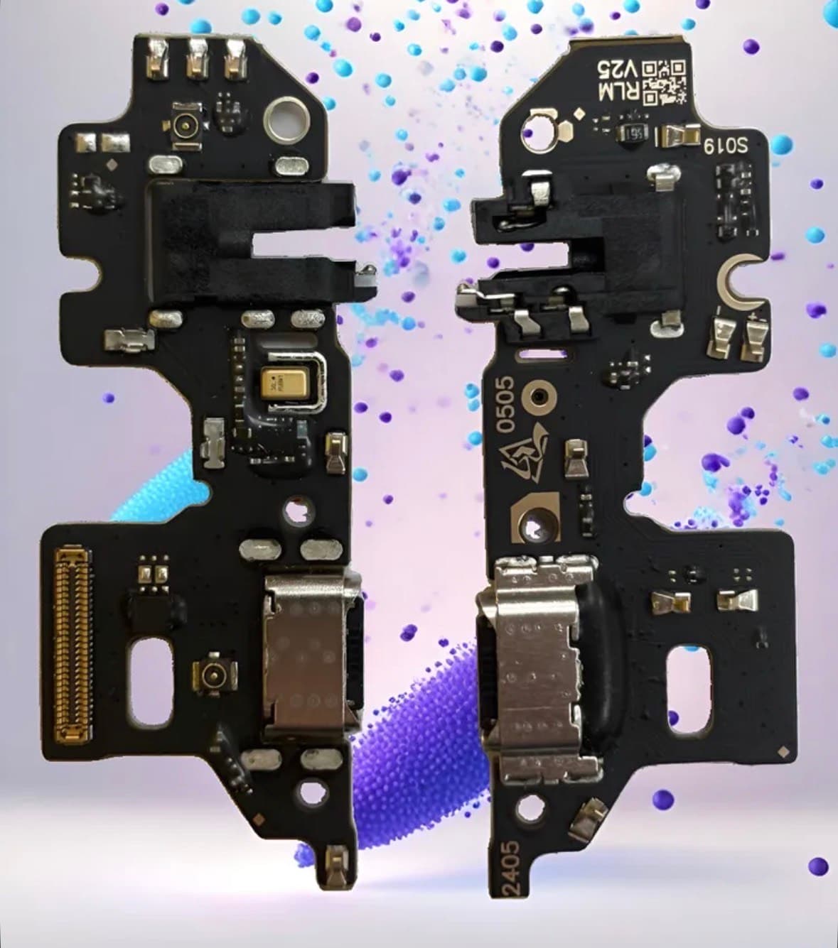 Шлейф (Нижняя плата) для Realme 9 Pro / Q5 с комп. + разъем зарядки + разъем гарнитуры + микрофон (с быстрой зарядкой), артикул 02803 — запчасть GSM28.RU