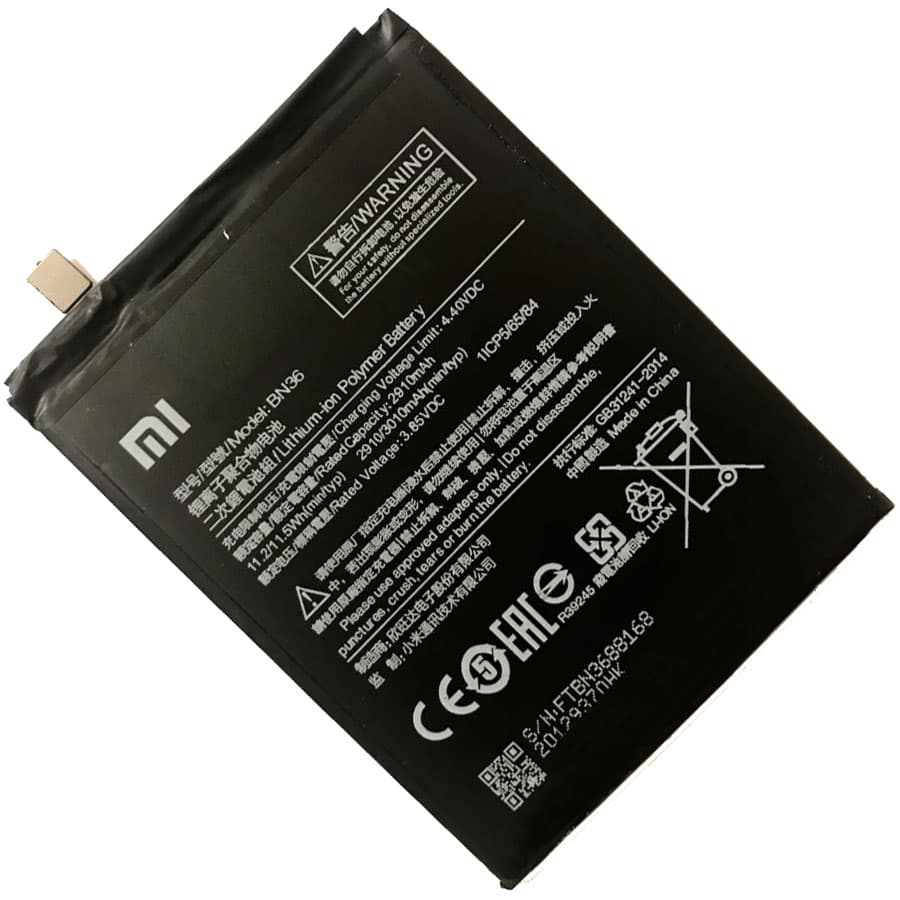 Аккумулятор для Xiaomi Mi A2/Mi 6X (BN36) HC, артикул 00282 — запчасть GSM28.RU