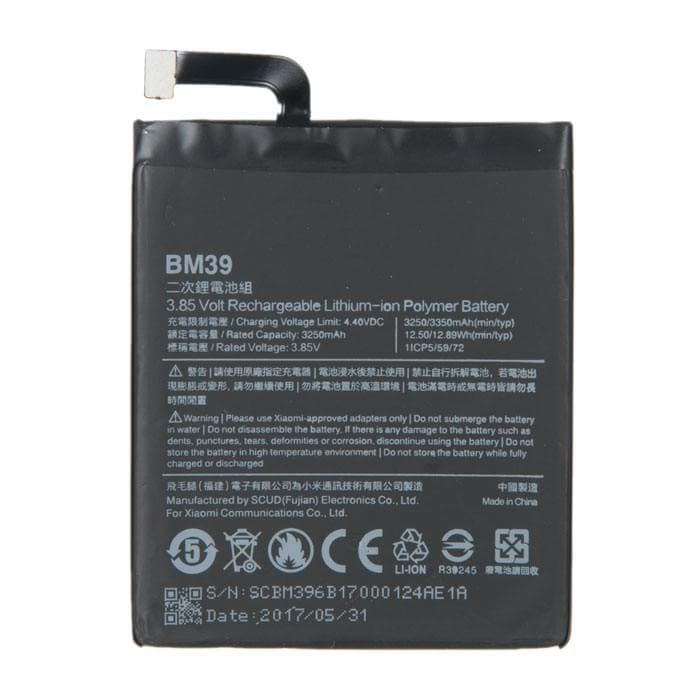 Аккумулятор для Xiaomi Mi 6 (BM39), артикул 00286 — запчасть GSM28.RU
