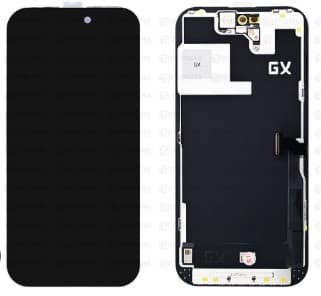 Дисплей для iPhone 14 Pro + тачскрин черный с рамкой (OLED GX), артикул 02956 — запчасть GSM28.RU