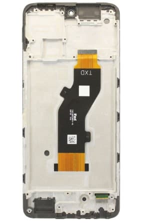 Дисплей для Tecno Spark 30 4G (KL6) в рамке + тачскрин (черный) Оригинал, артикул 02969 — запчасть GSM28.RU
