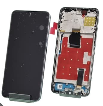 Дисплей для Honor X8a/Honor 90 Lite (CRT-LX1 / CRT-NX1) в рамке + тачскрин (серебро) Оригинал, артикул 02976 — запчасть GSM28.RU