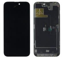 Дисплей для iPhone 14 Pro Max + тачскрин черный с рамкой (SOFT OLED), артикул 03023 — запчасть GSM28.RU