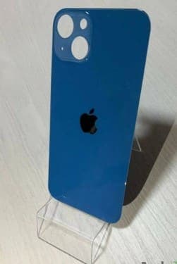 Задняя крышка для iPhone 14 (синий) с широким отверстием, артикул 03080 — запчасть GSM28.RU