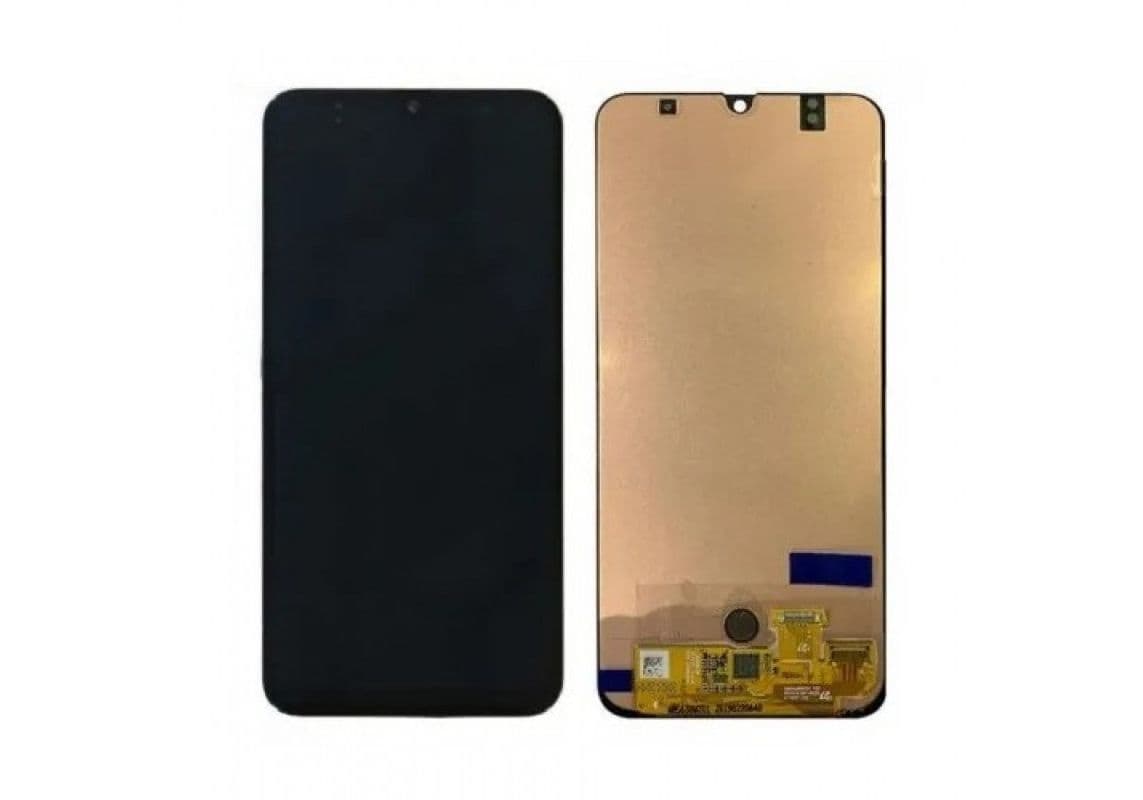 Дисплей для Samsung A505 / A507 / A305 Galaxy A50 / A50s / A30 + тачскрин (черный) (OLED) (со сканером отпечатка), артикул 00529 — запчасть GSM28.RU