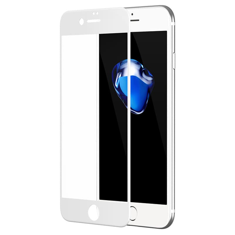 Защитное стекло 5D с полной проклейкой на iphone 6/6S/7/8 белое, артикул 00534 — запчасть GSM28.RU