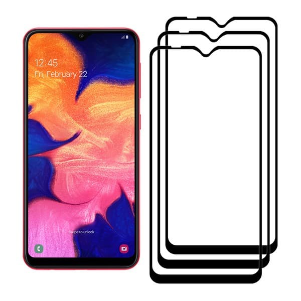Защитное стекло 5D с полной проклейкой на Samsung A10 / A10S / M10 / Tecno POP 5 черное, артикул 00547 — запчасть GSM28.RU
