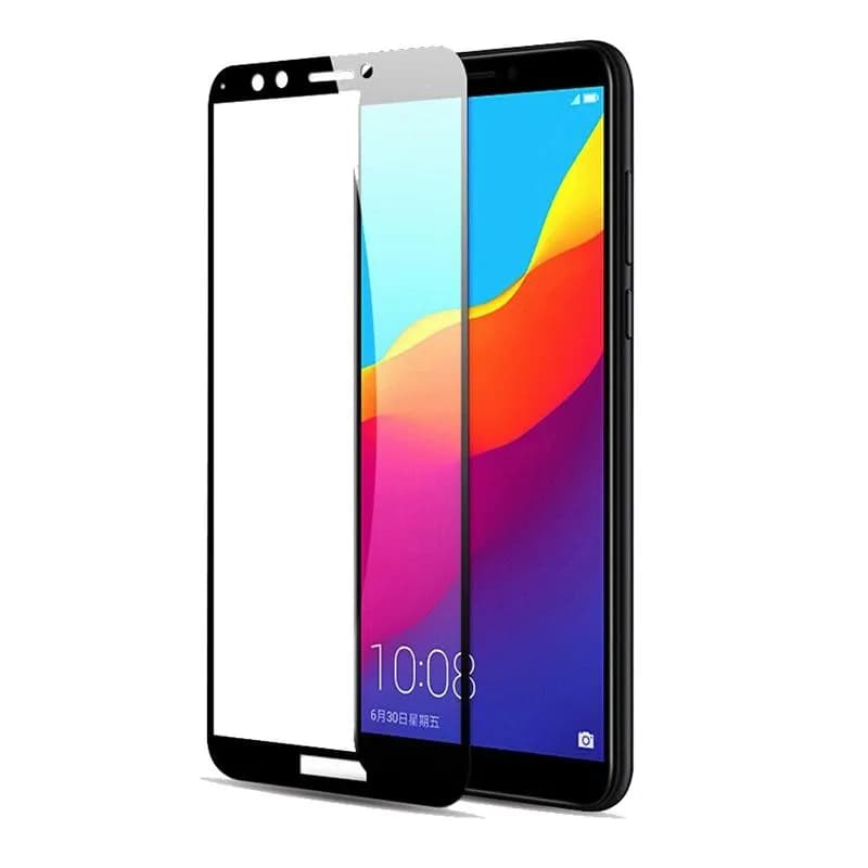 Защитное стекло 5D с полной проклейкой на Huawei Honor 7A Pro / 7C / Y6 2018 Черное, артикул 00557 — запчасть GSM28.RU