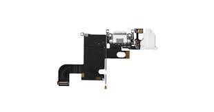 Шлейф для iPhone 6S + разъем зарядки + разъем гарнитуры + микрофон (белый), артикул 00634 — запчасть GSM28.RU