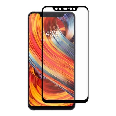Защитное стекло 5D с полной проклейкой на Xiaomi Mi 8 / Mi 8 Pro / Mi 7 Plus Черное, артикул 00644 — запчасть GSM28.RU