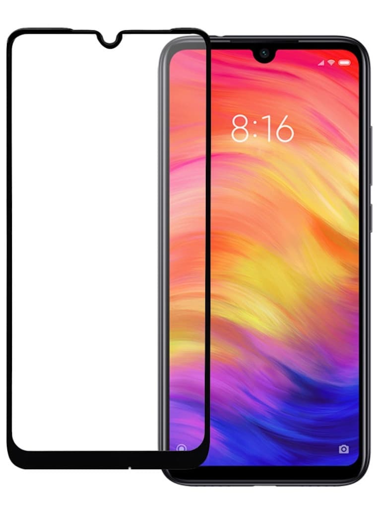 Защитное стекло 5D с полной проклейкой на Xiaomi Redmi 7 Pro / Mi Play Черное, артикул 00653 — запчасть GSM28.RU