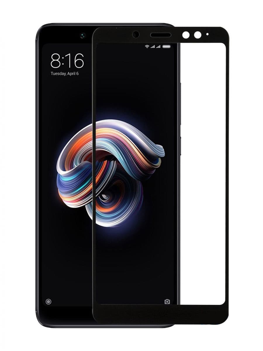 Защитное стекло 5D с полной проклейкой на Xiaomi Redmi Note 5 / Note 5 Pro Черное, артикул 00664 — запчасть GSM28.RU