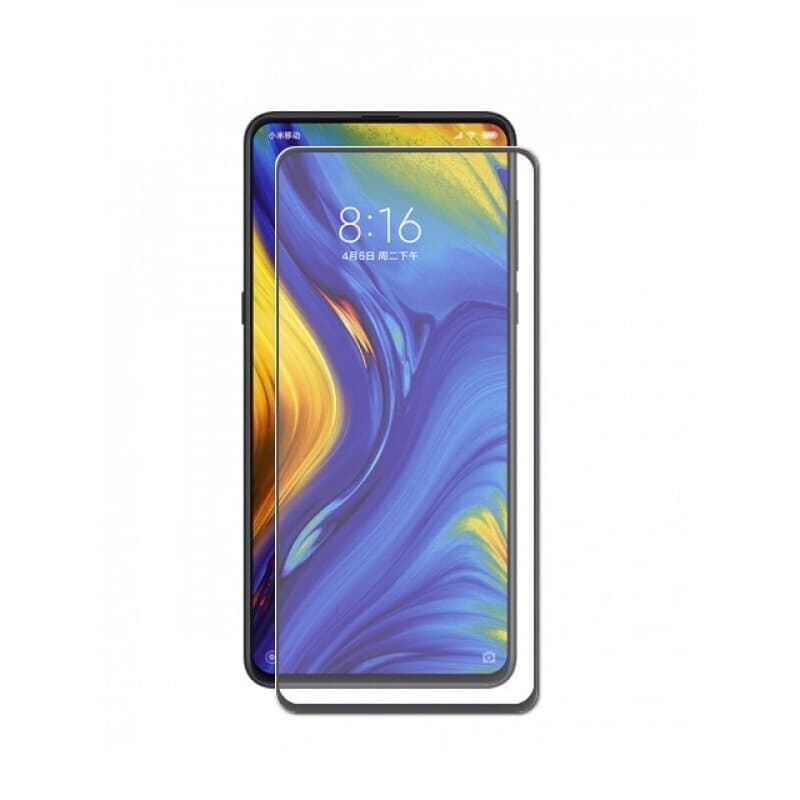 Защитное стекло 5D с полной проклейкой на Xiaomi Mi Mix 3 Черное, артикул 00668 — запчасть GSM28.RU