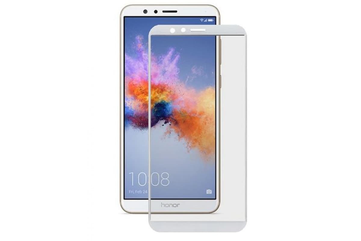 Защитное стекло 5D с полной проклейкой на Huawei Honor 7X Белое, артикул 00700 — запчасть GSM28.RU