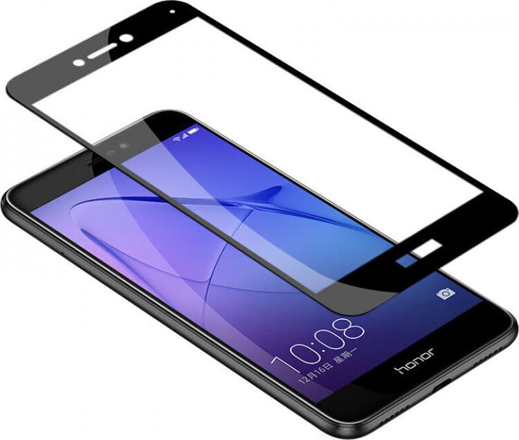 Защитное стекло 5D с полной проклейкой на Huawei Honor 8 Lite / P8 Lite 2017 / Nova Lite 3 Белое, артикул 00716 — запчасть GSM28.RU