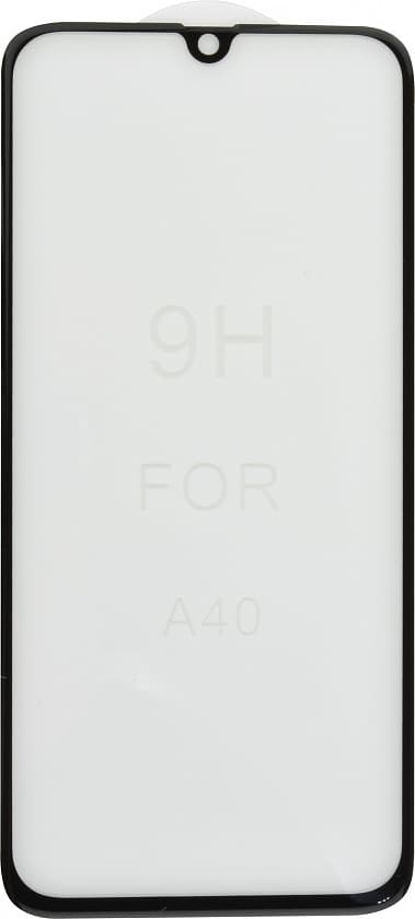 Защитное стекло 5D с полной проклейкой на Samsung A40 Черное, артикул 00738 — запчасть GSM28.RU