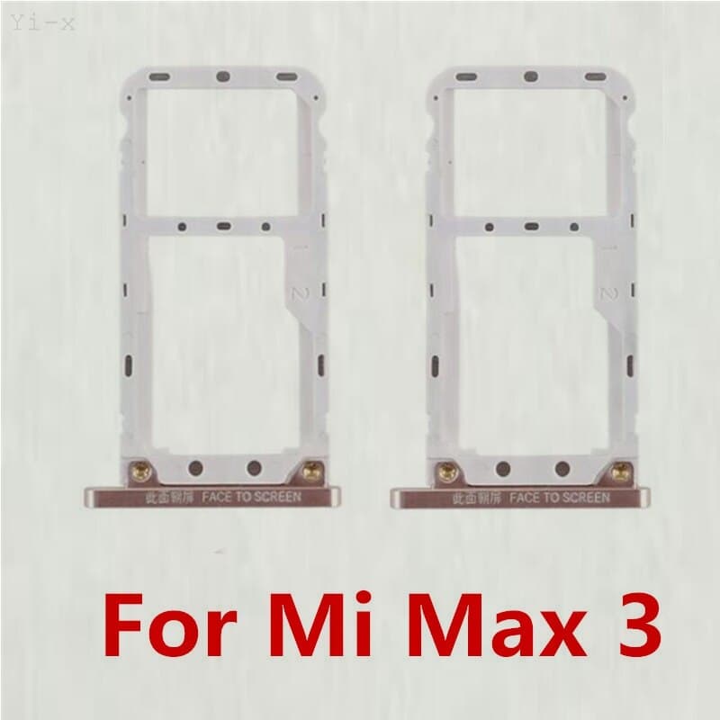 Держатель сим для Xiaomi Mi Max 3 (золото), артикул 00822 — запчасть GSM28.RU