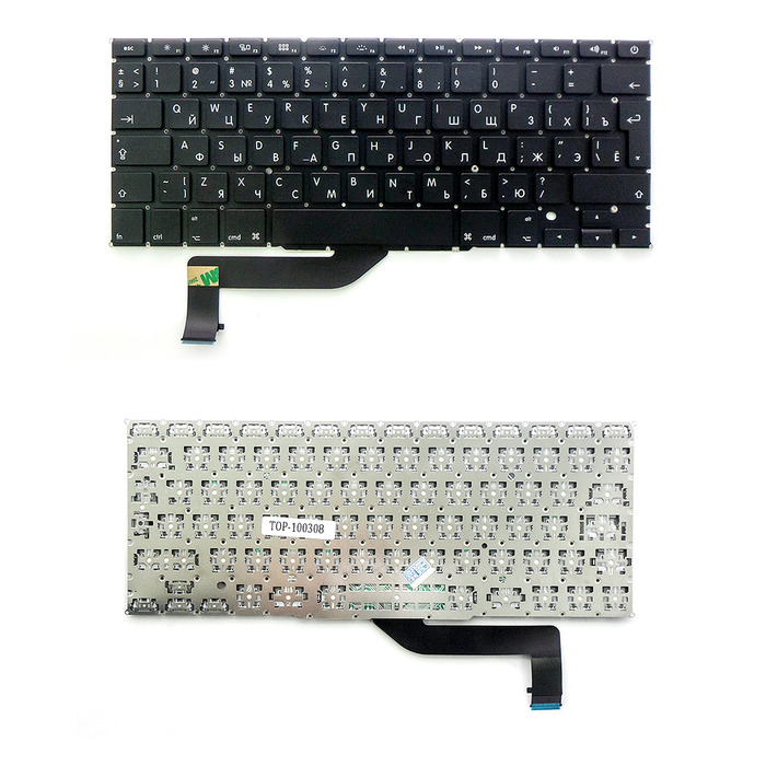 Клавиатура для ноутбука MacBook A1398 MC975 MC976 MGXA2 MGXC2 ME293 663 294