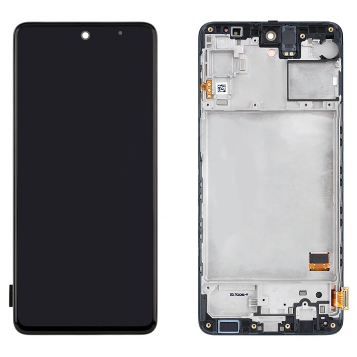 Дисплей для Samsung M317F Galaxy M31s в рамке + тачскрин (черный) OLED