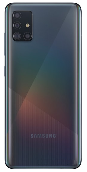 Задняя крышка для Samsung A715 Galaxy A71 (черный) со стеклом камеры