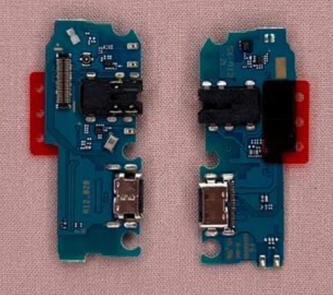 Шлейф (Нижняя плата) для Samsung A125 Galaxy A12 / A127 Galaxy A12 Nacho с комп. + разъем зарядки + разъем гарнитуры + микрофон