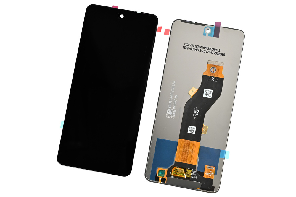 Дисплей для Tecno Spark 20 (KJ5) / 20C (BG7) / Go2024 (BG6) / Hot 7 Pro / Itel P55 4G (A666L) + тачскрин (черный) Оригинал